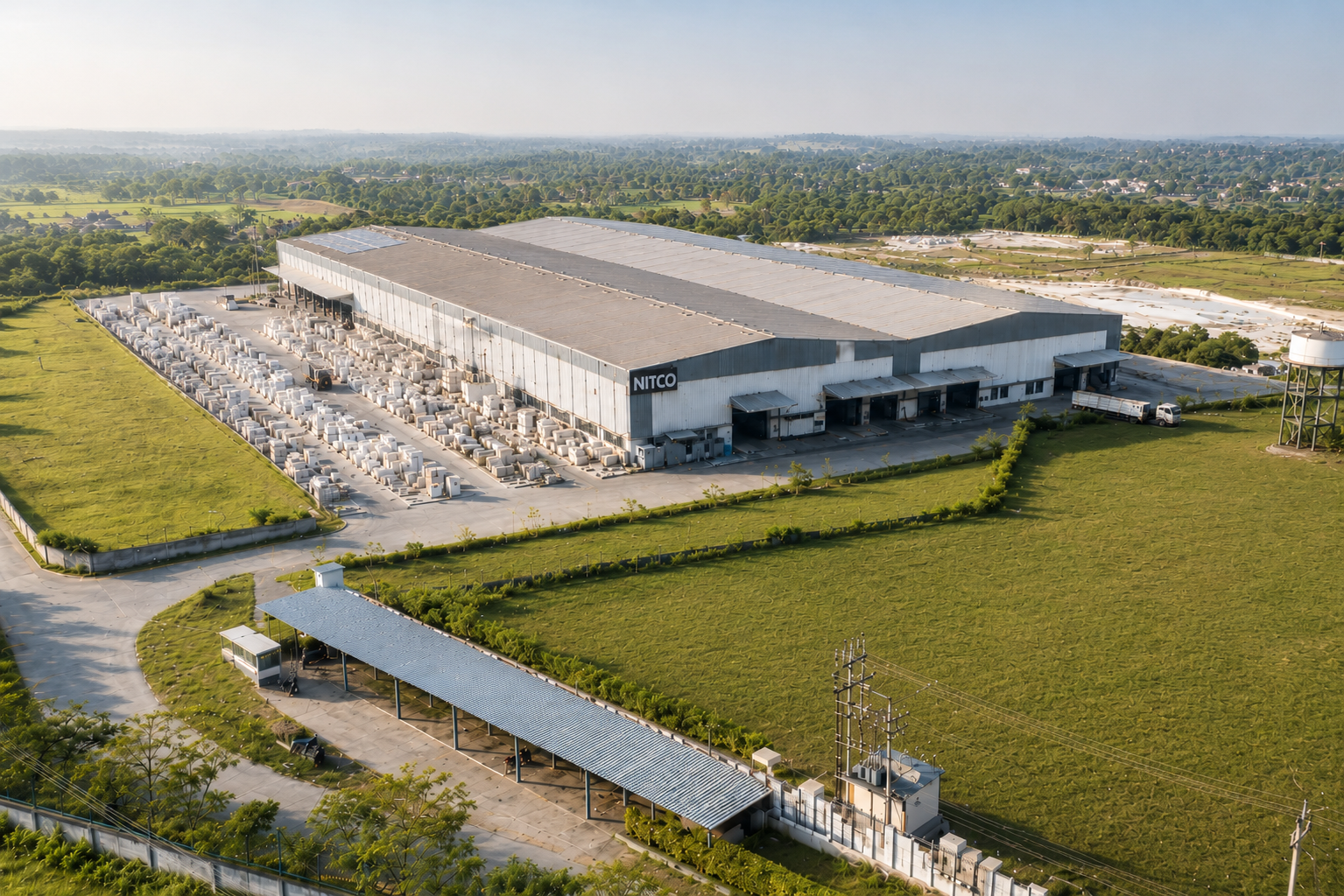 NITCO manufacturing complex — aerial view.